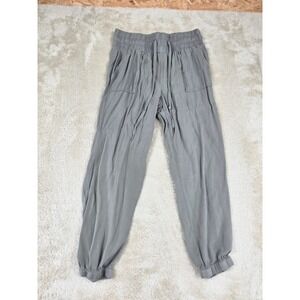 RE WASH Gray Rayon Jogger Pants Elastic Waist Drawstring Women Size‎ Medium